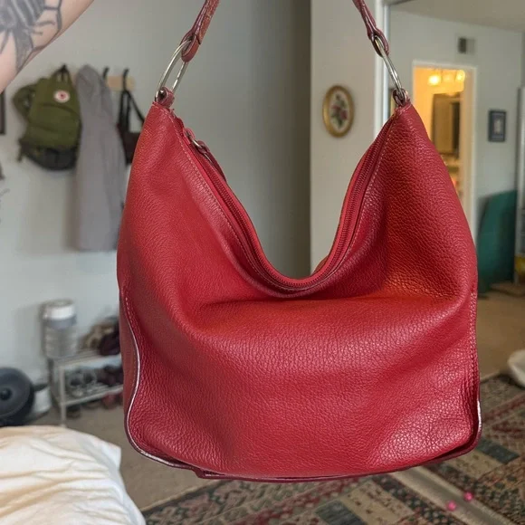 Furla Red Leather Hobo Bag - Picture 2 of 4